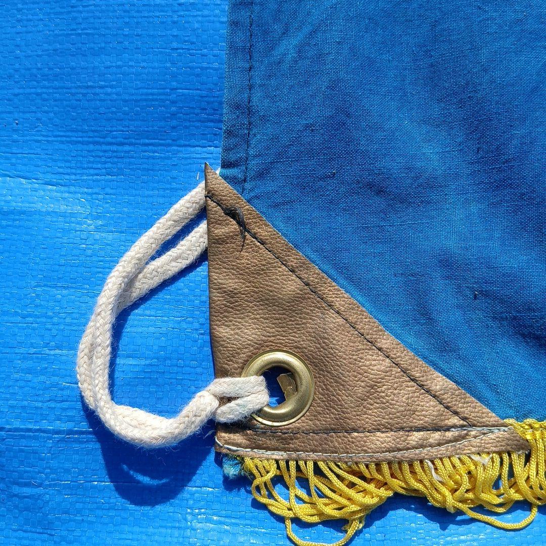 当時物 超特大大漁旗③ 古布 綿 リメイク ディスプレイ レトロ