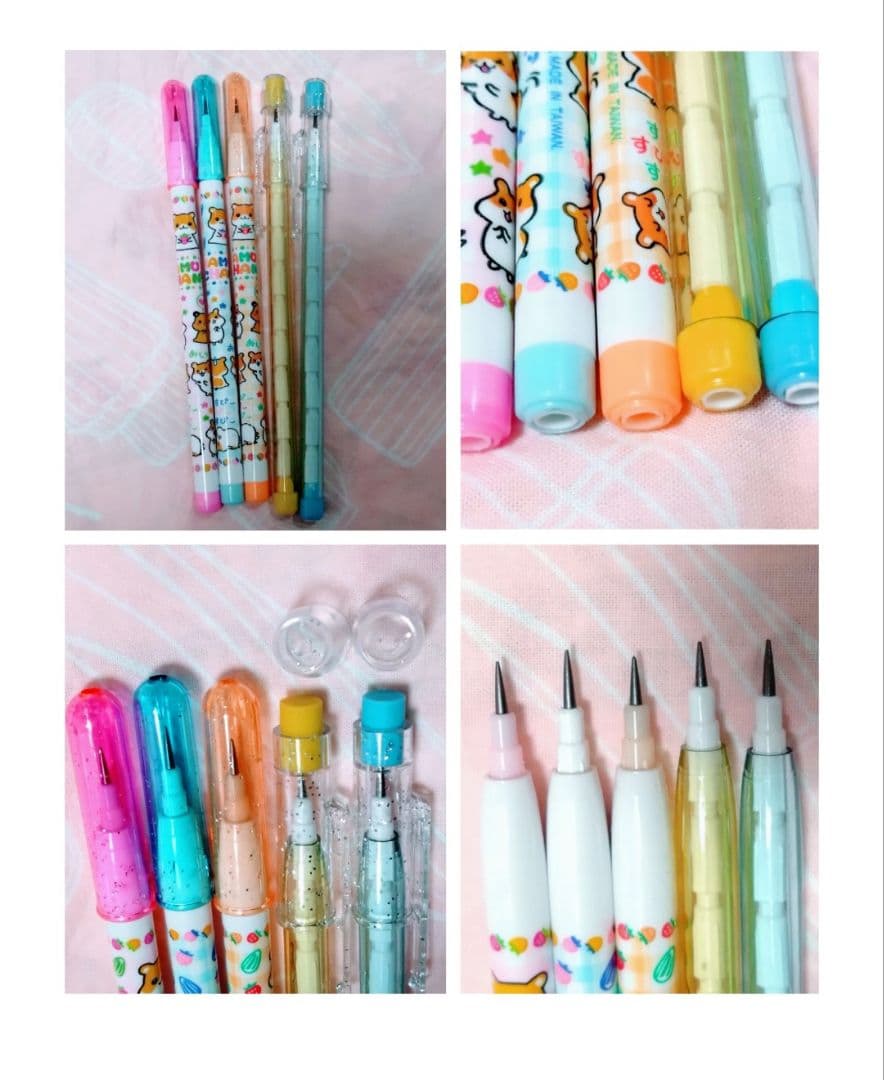 レトロ ペン セット (ボールペン シャーペン ロケット鉛筆 替芯 メモ帳)