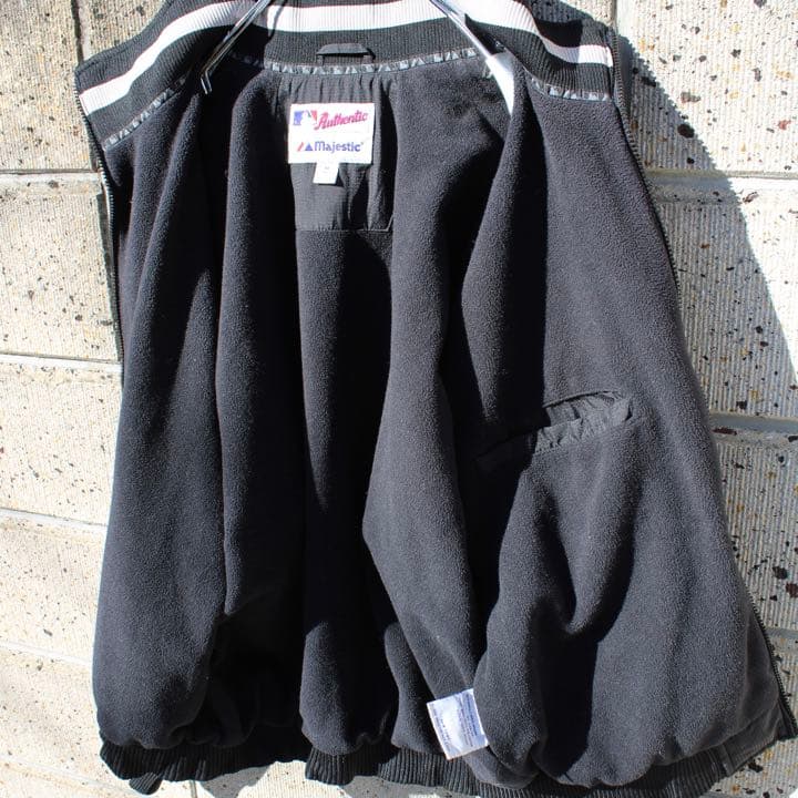 Majestic × CWS.ホワイトソックス フリース裏地 古着 スタジャン