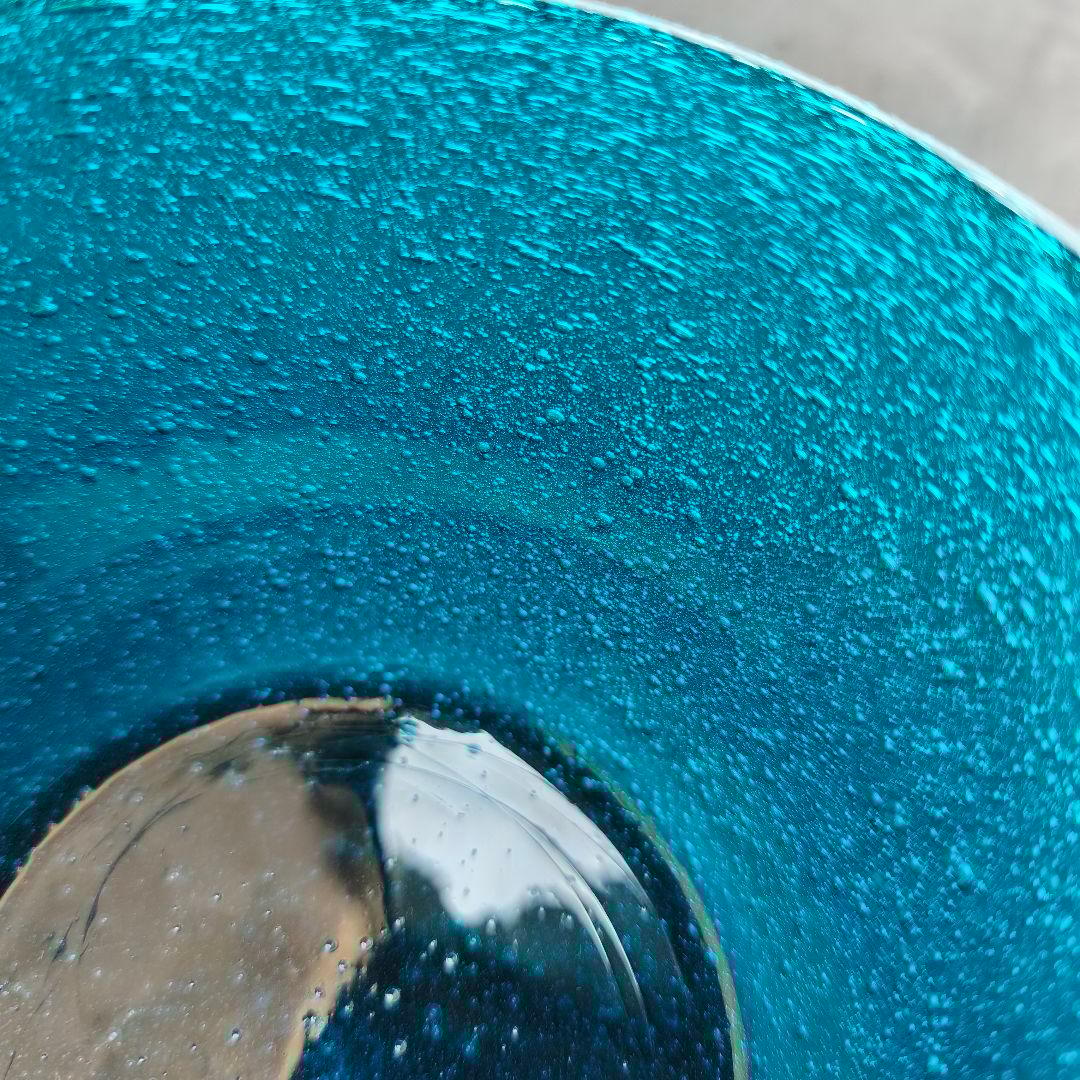 ガラスボウル 倉敷ガラス 小谷眞三 中鉢 吹きガラス ゆらゆら 気泡