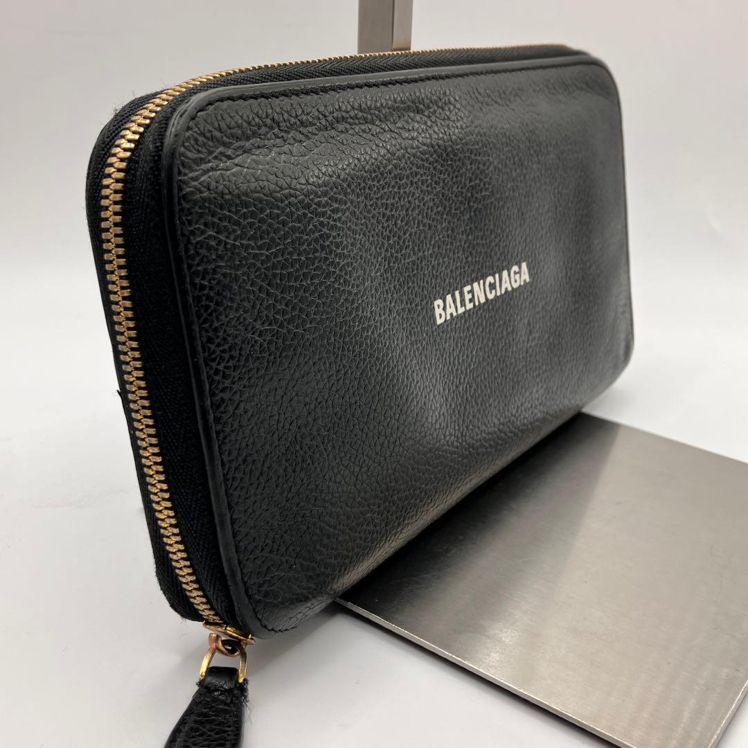 ☆美品☆ バレンシアガ 長財布 エブリデイ ラウンドファスナー レザー