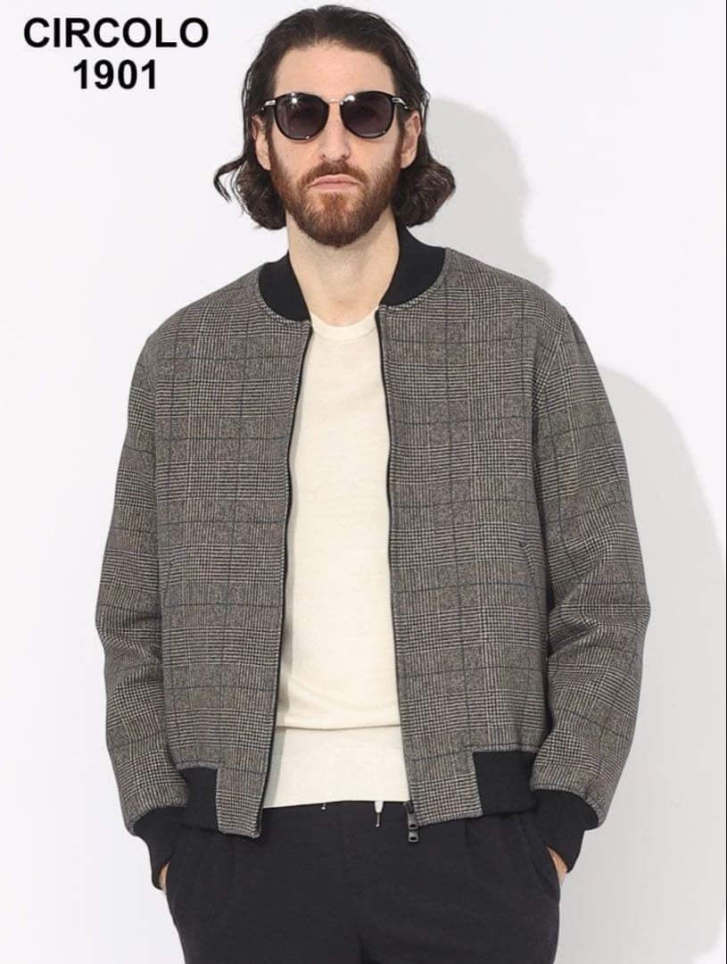 美品 CIRCOLO 1901 チェック柄 フルジップ ブルゾン ジャケット - メルカリ