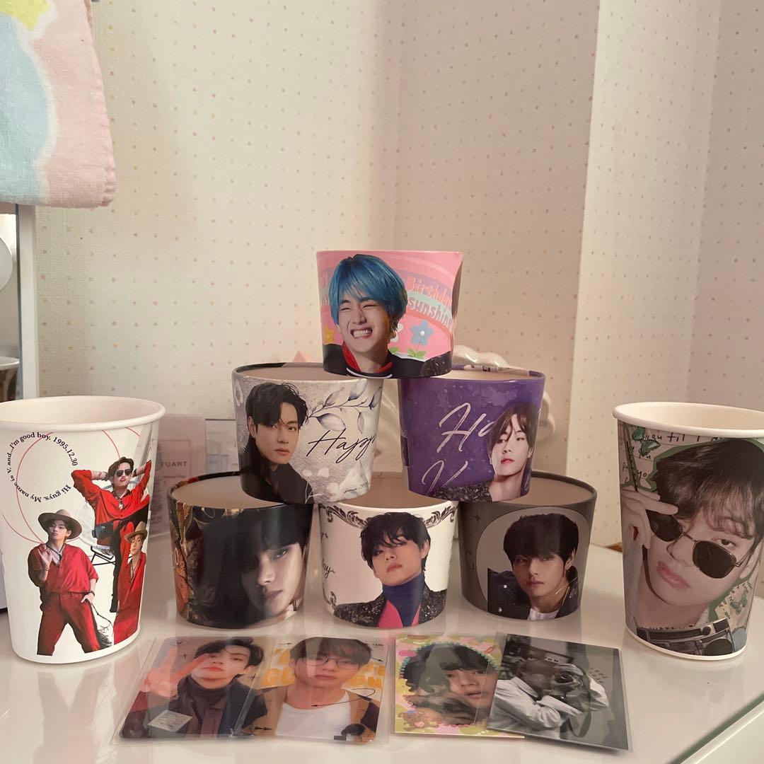 bts カップホルダー テヒョン テテ 紙コップ - メルカリ