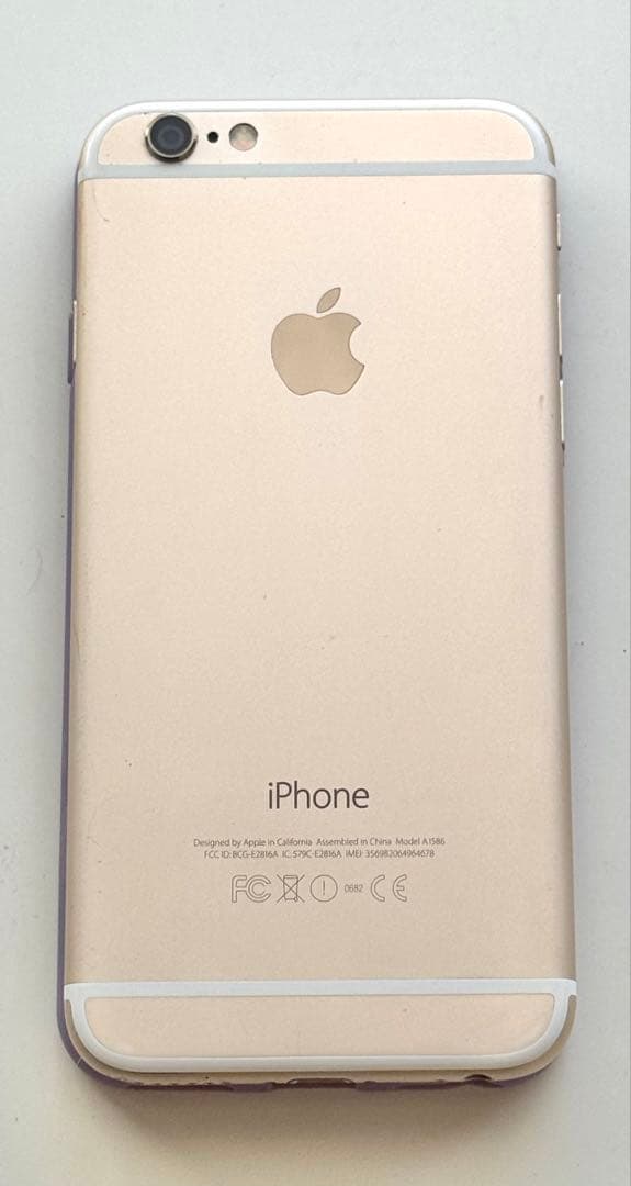 iPhone 6 64GB ひび割れあり ゴールド - メルカリ