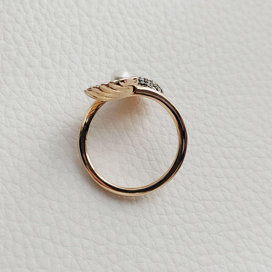 未使用】スワロフスキー idyllia オープンリング 貝 パール 16号の通販