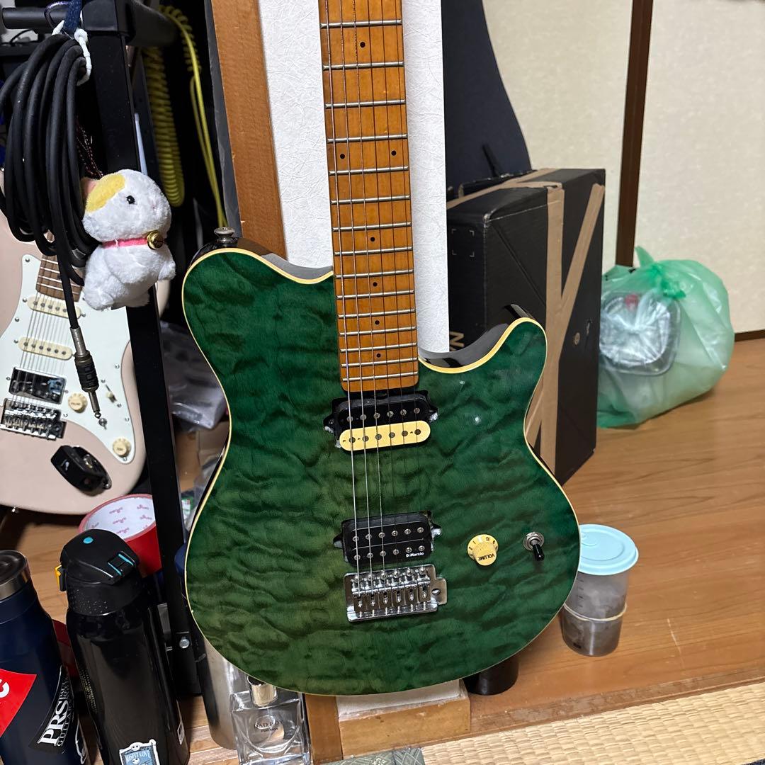 エレキギター グリーン ハムバッカー