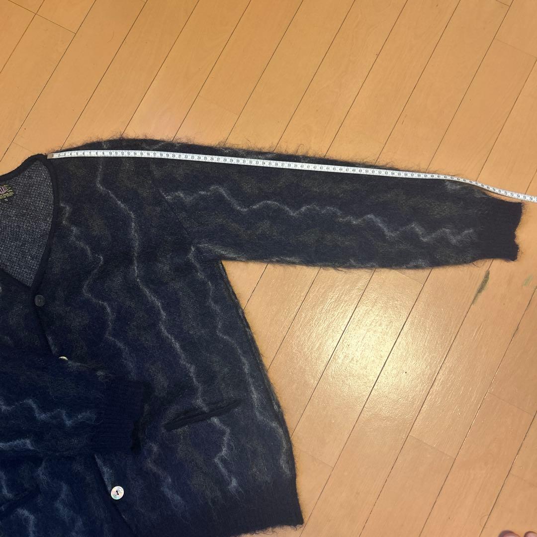 値下げ中 サンダー柄 モヘアカーディガン ジャンキースタイル S モヘア
