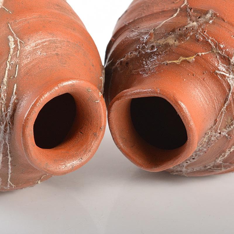 備前焼 新備前 珍壺 徳利 一対 銘「雪柳」 極め箱 C 6081 - メルカリ