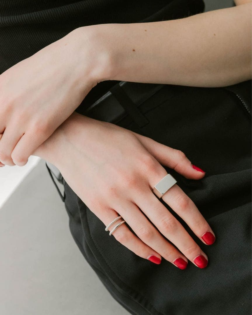 Scat \"Proto\" signet ring (SILVER) 11号