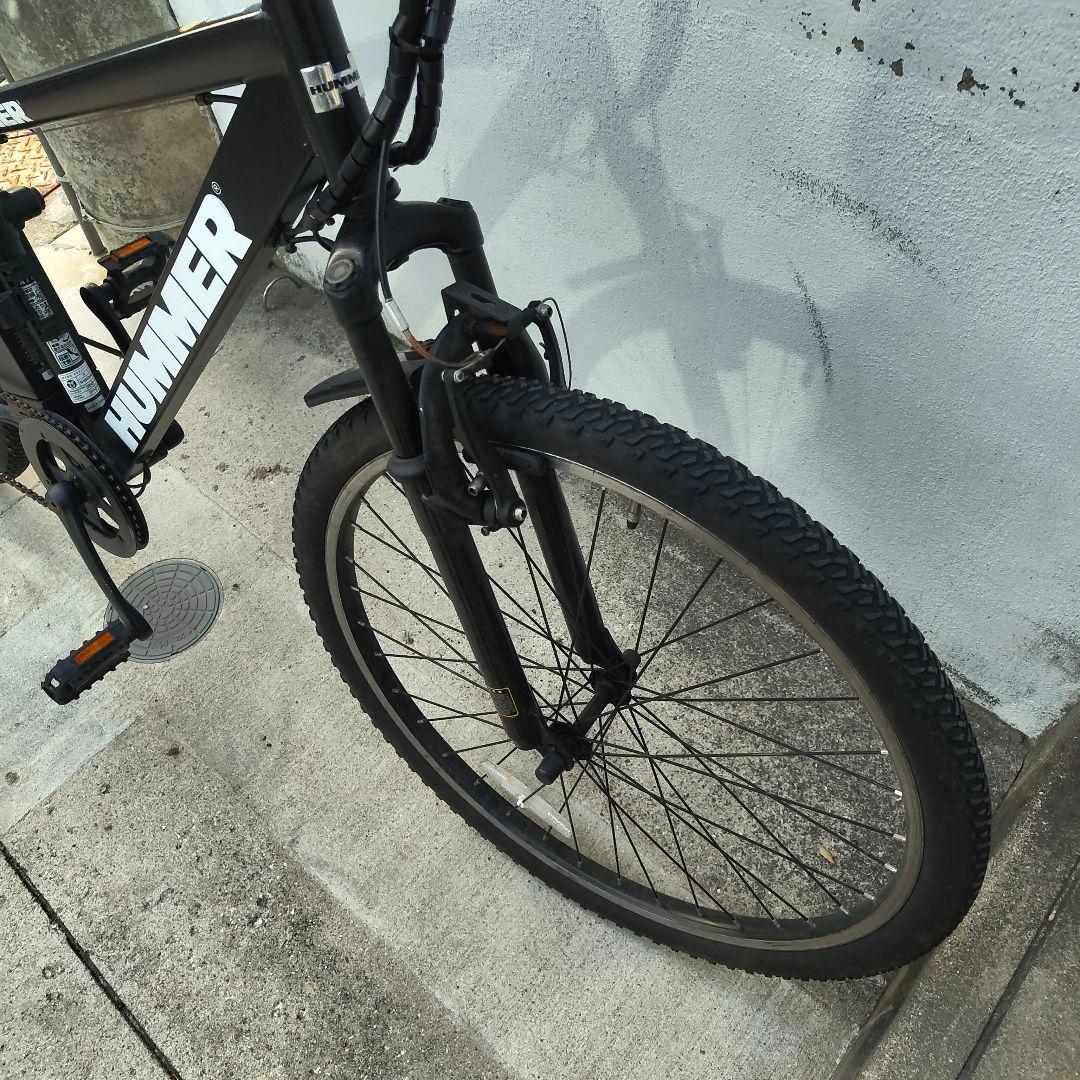 引取限定 HUMMER 電動アシスト黒 ギア ハマー ロードバイク ジャンク