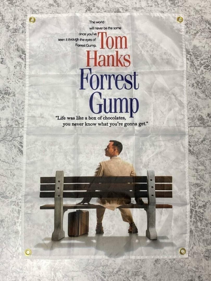 フォレスト・ガンプ 一期一会/トム・ハンクス 布製 大型 ポスター」jo