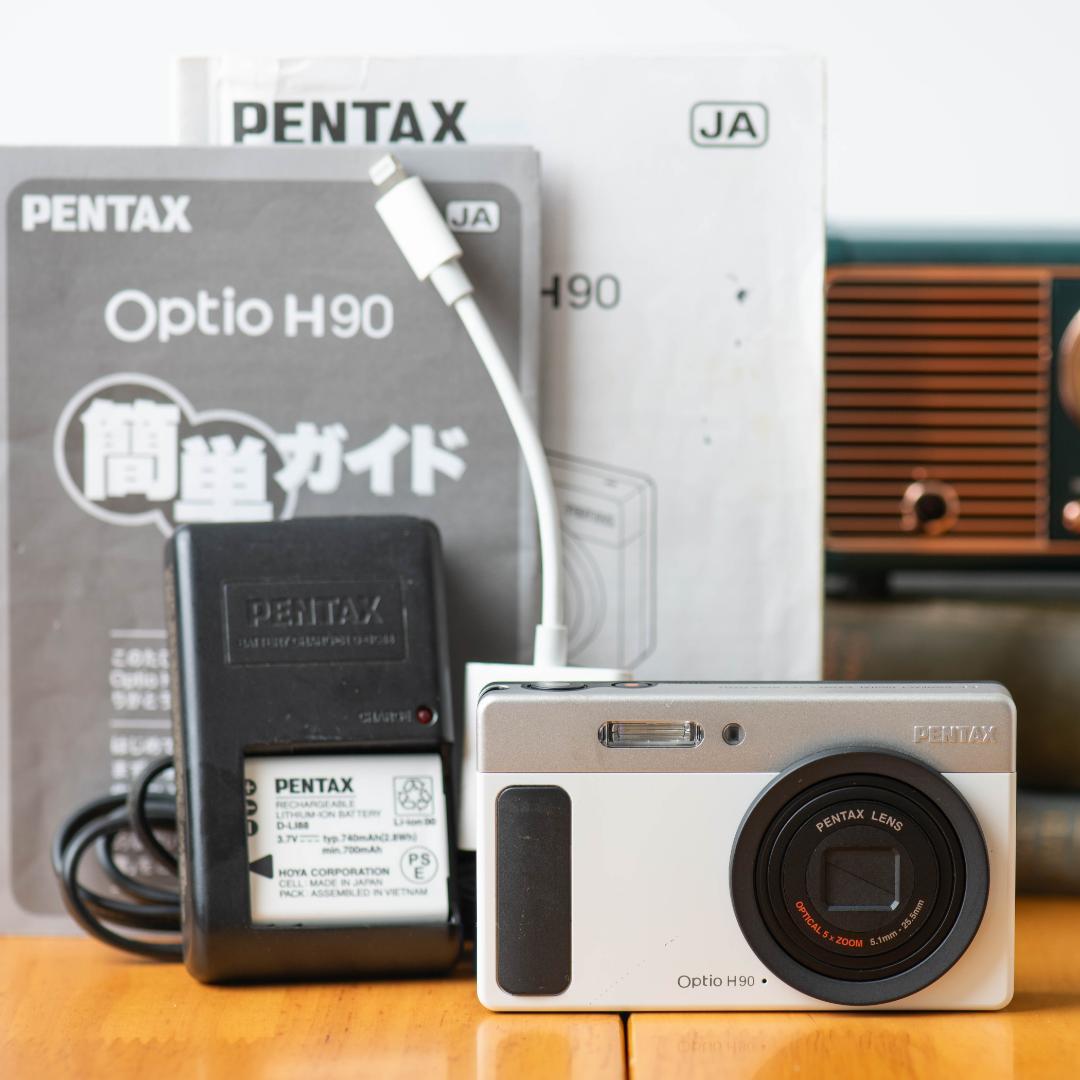 可愛いすぎるコンデジ】PENTAX optio H90 ホワイト - メルカリ