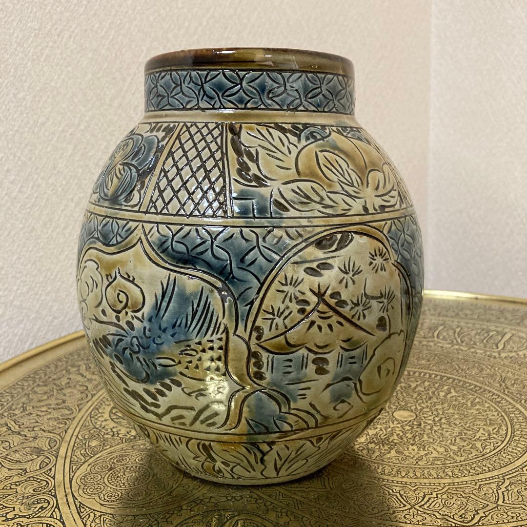 琉球古典焼 飾り壺 花瓶 未使用品〈検 三島手 - メルカリ