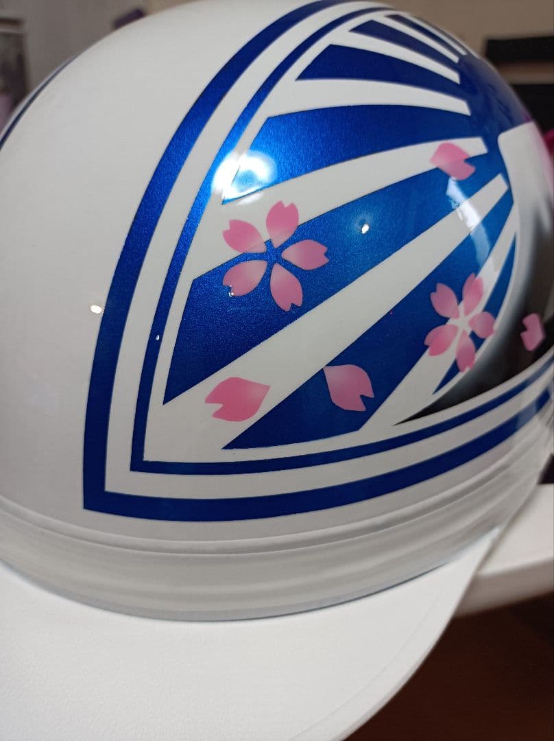 カスタムコルク半 カスタムコルク半 白Candyブルー富士日章 桜花 白✘Candy