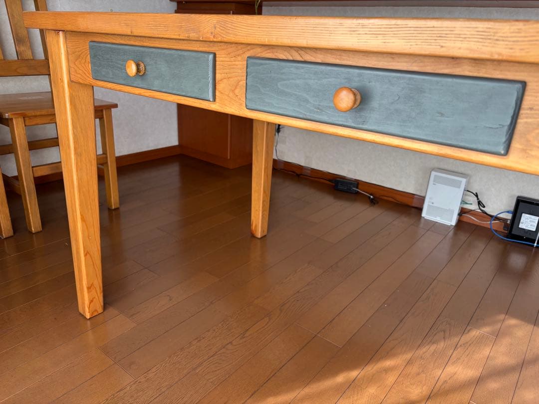 アンファン パイン材ダイニングテーブル - メルカリ