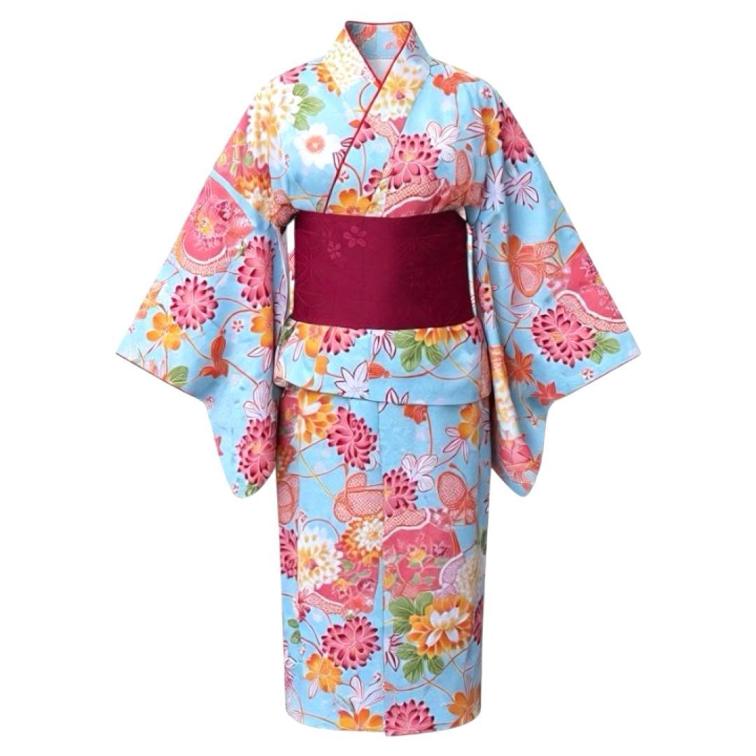 Coucou Memoire 着物150豪華安心7点フルセット水色 花柄 お正月 楽天市場】( 女の子着物 豪華安心7点フルセット CCM ガールズ AB) 着物