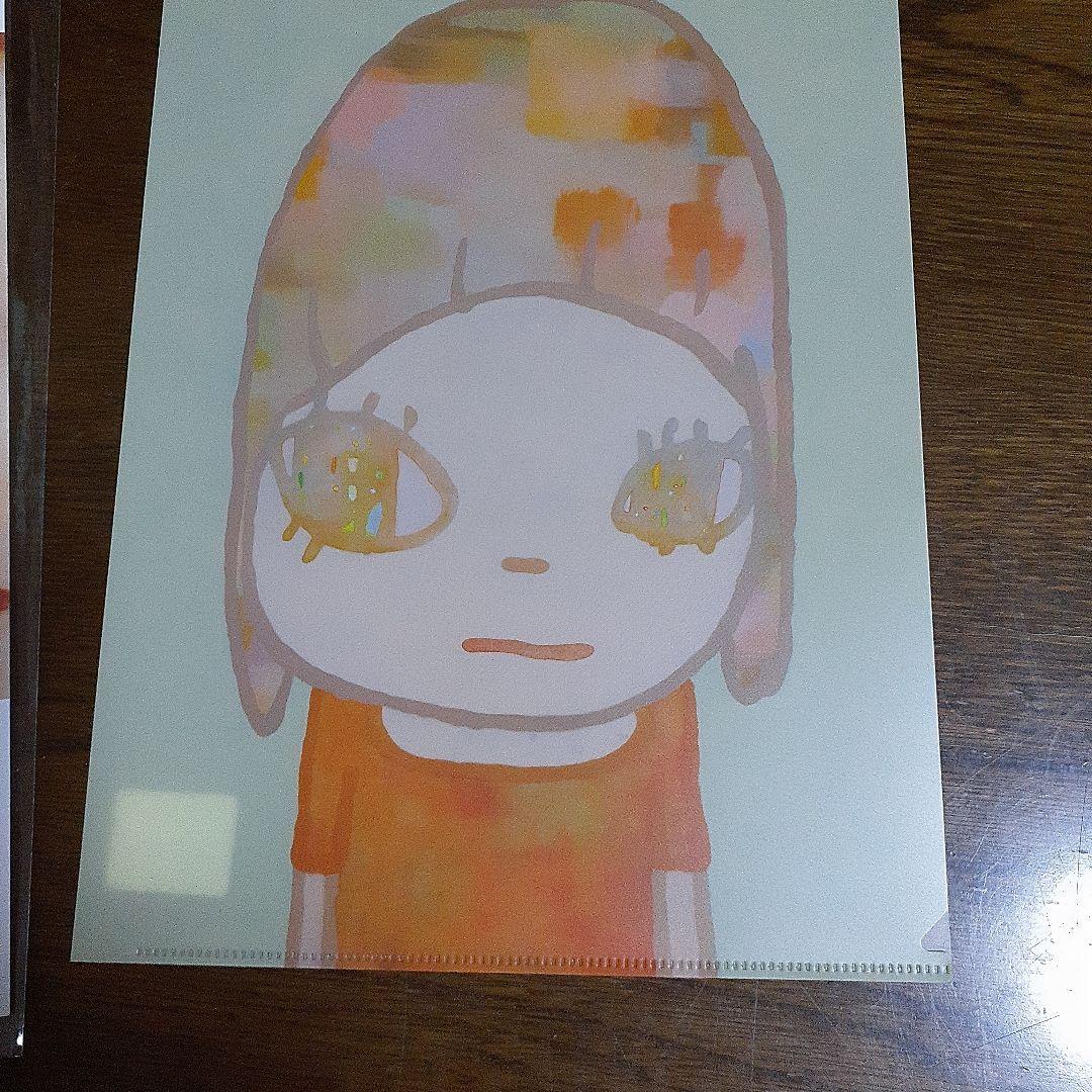 奈良美智展示物 クリアファイル2枚 ポストカード2枚 りんご箱ポスト