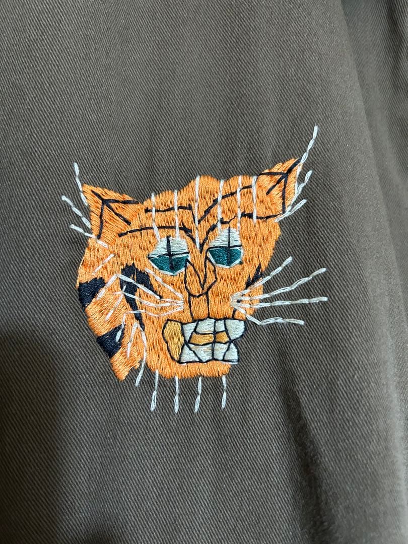 の*ー様 WAIPER スーベニア ベトナムジャケット ベトジャン ブラウン