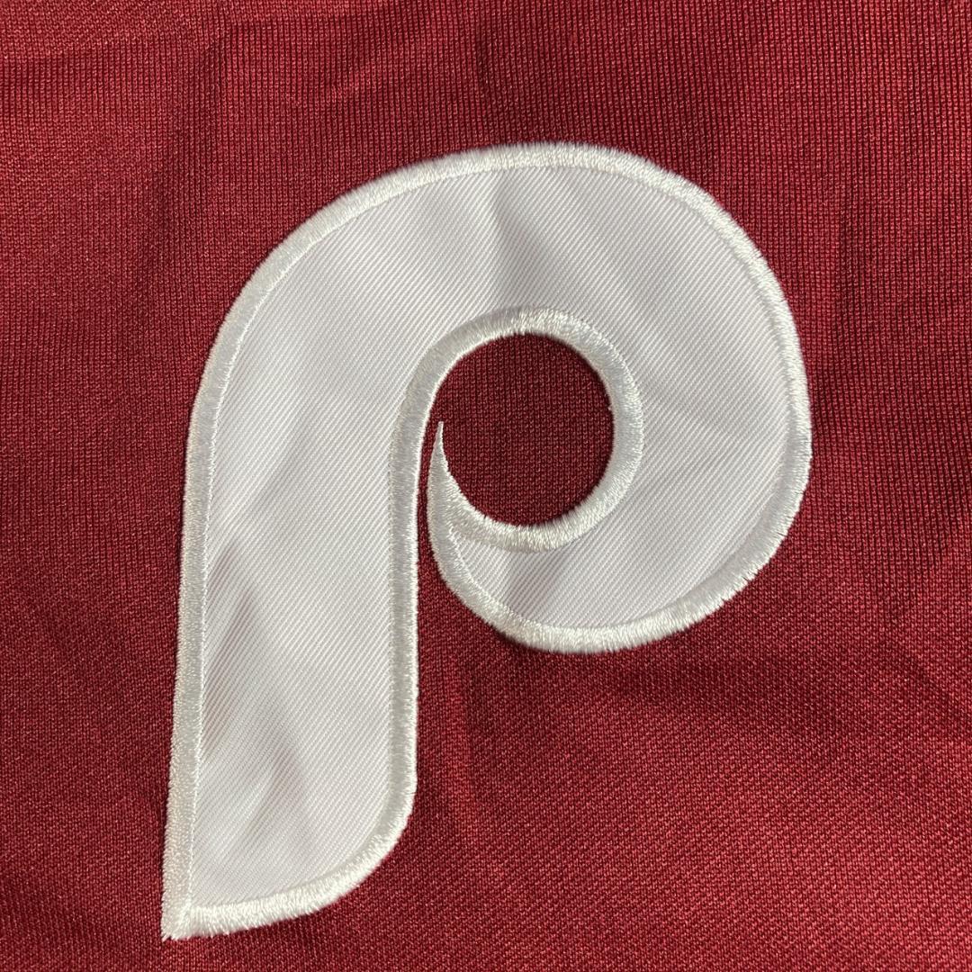 MLB フィリーズ 刺繍ロゴ スタジャン トラックジャケット 古着 XL
