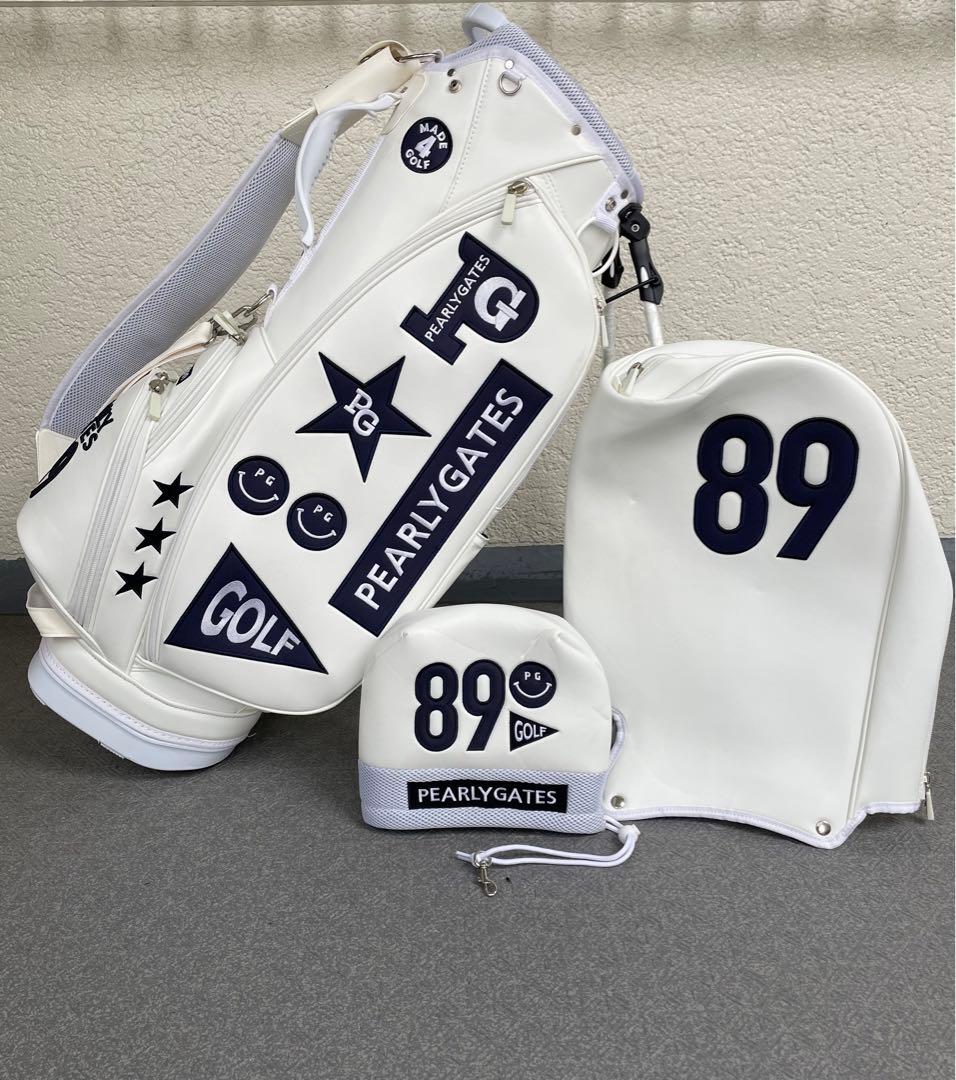 美品●パーリーゲイツ●PEARLY GATES キャディバッグ●アイアンカバー付 PEARLY GATES（パーリーゲイツ） ゴルフ 「PEARLY GATES」PG is PG