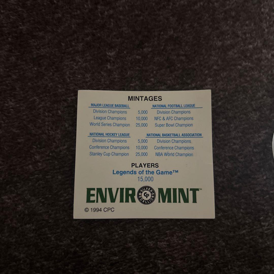 純銀 1オンス 1994 シカゴ・ブルズ NBA チャンピオンシップ記念コイン