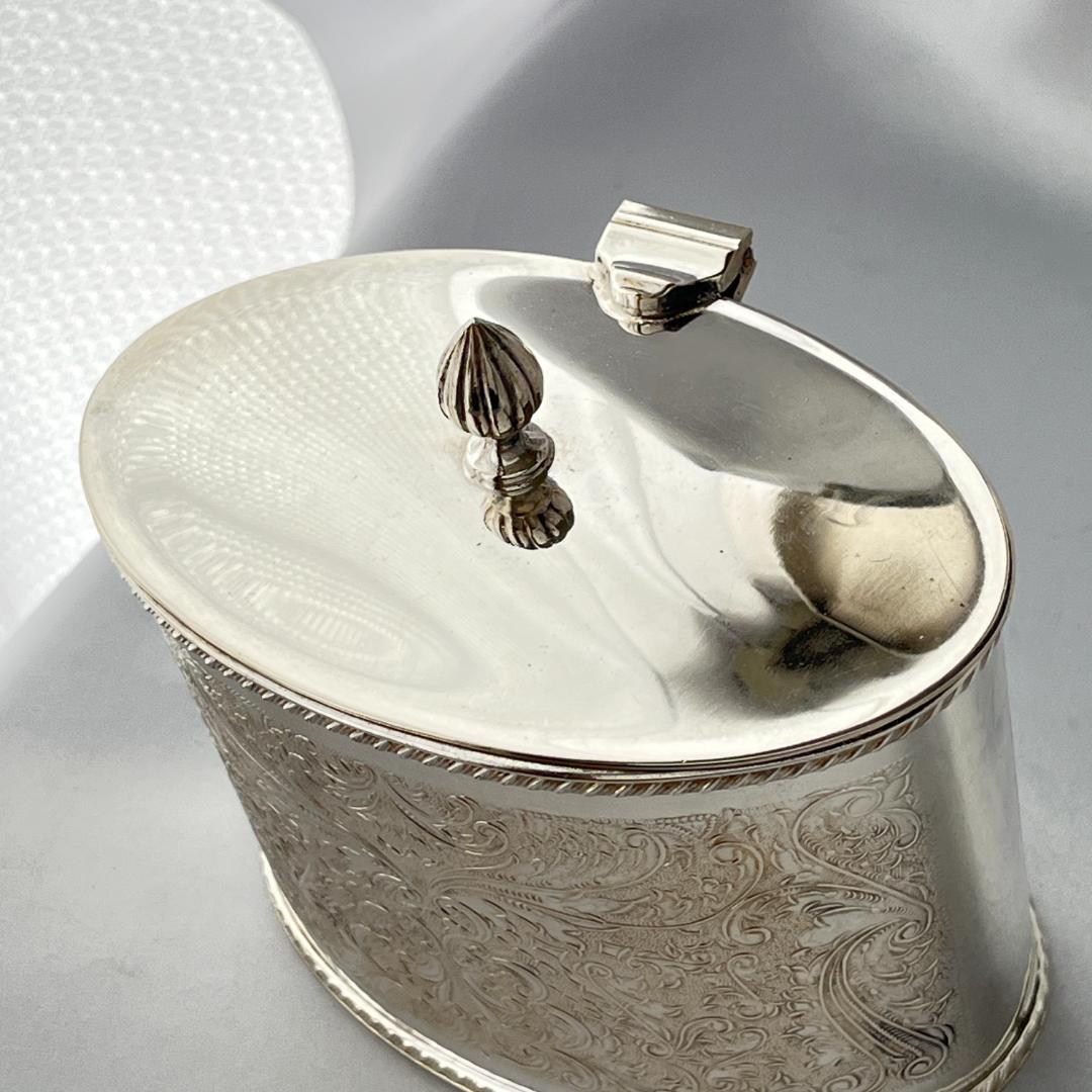 英国】チェイシングの素晴らしいティーキャディー【シルバープレート