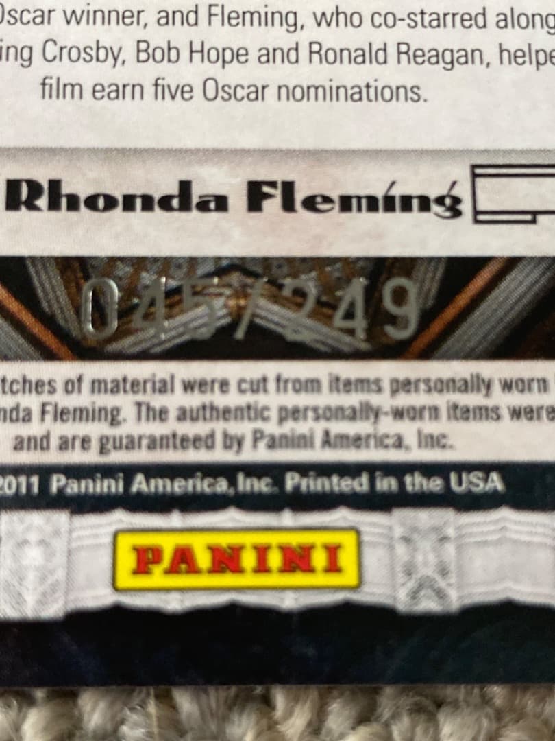 【希少品】ハリウッド女優の衣装カード