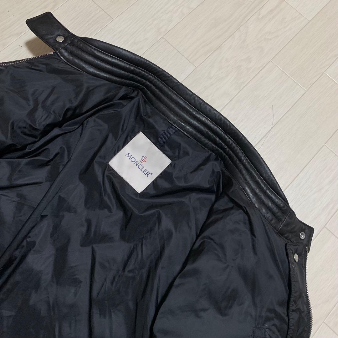 超美品☆ モンクレール AURIAC オールレザー ブラック サイズ3 - メルカリ