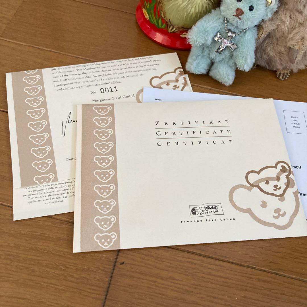 希少レア　Steiff シュタイフ　マトリョーシカ　ネズミ　テディベア　セット