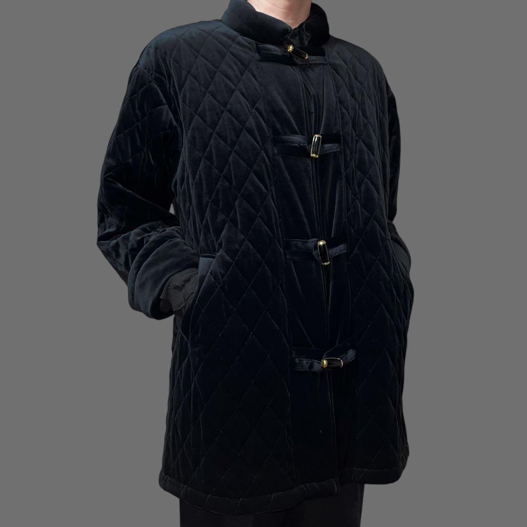 ジャケット・アウター Vintage velours quilting china jacket 50〜60s chinese embroidered quilt jacket (PK) |