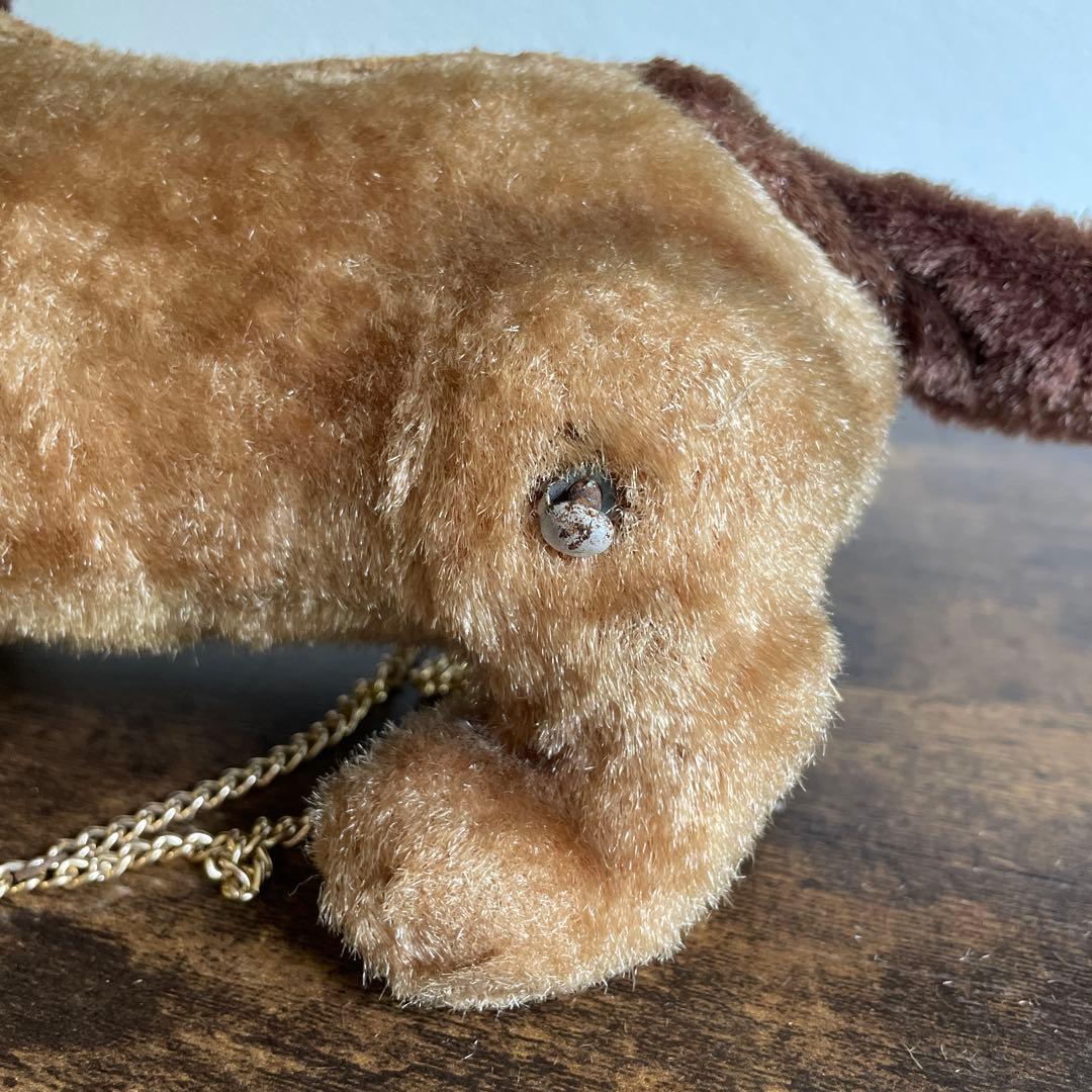 犬 ぬいぐるみ お散歩犬 昭和レトロ ダックスフント 人形 アンティーク