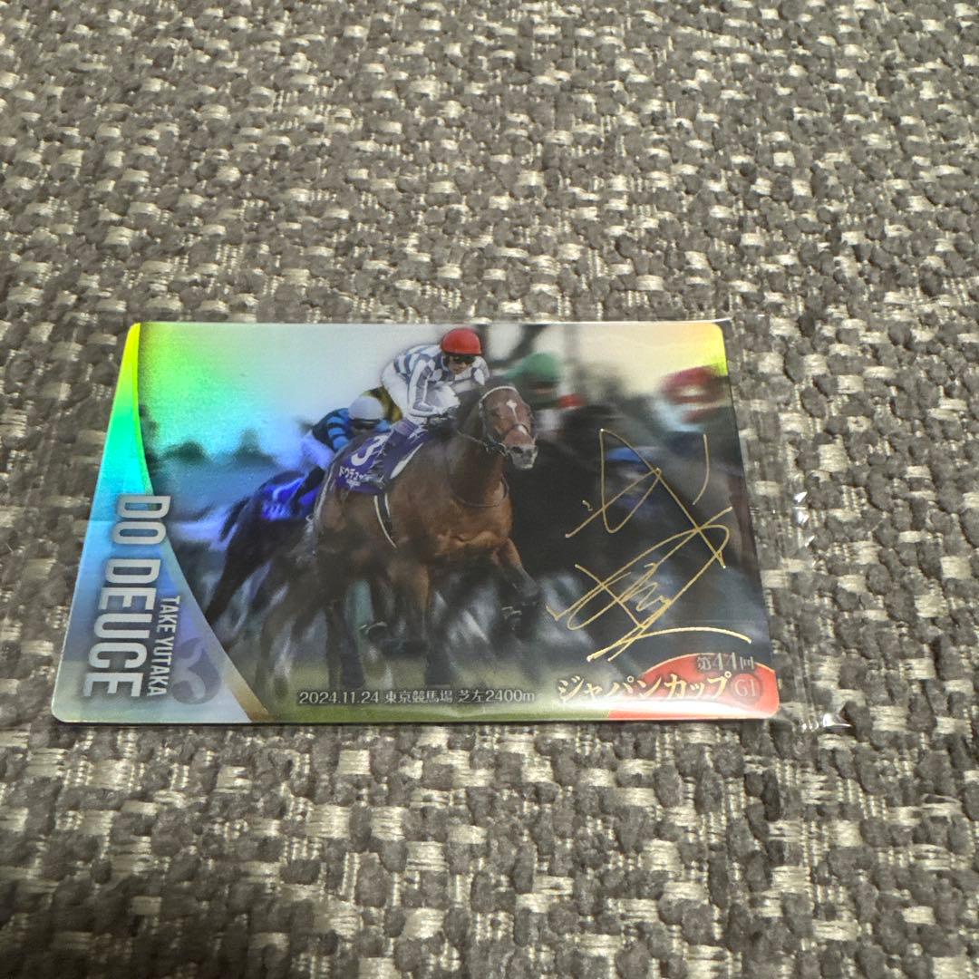 ドウデュース 武豊 金色箔押しサイン入り サラブレッドホース