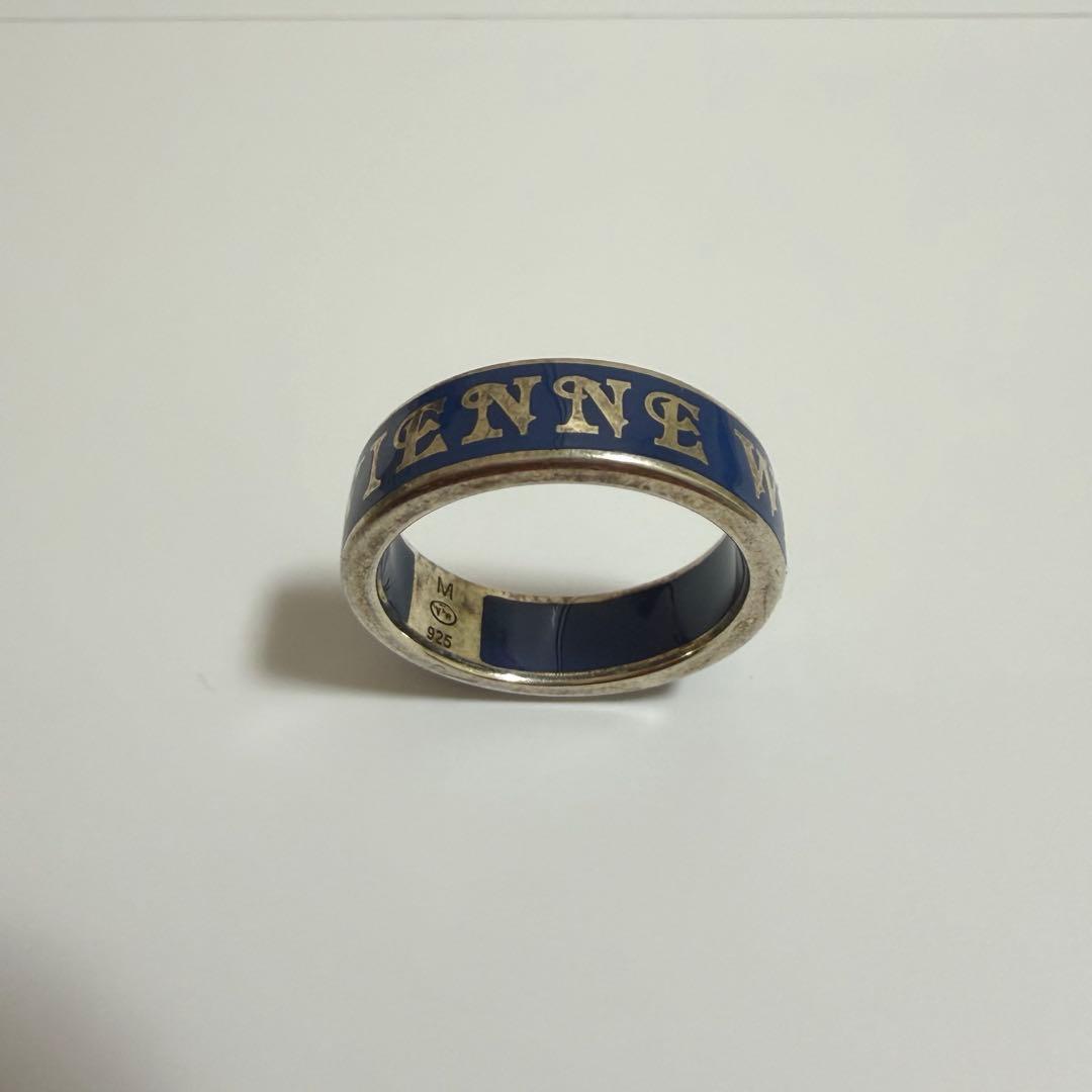 ヴィヴィアンウエストウッド CONDUIT コンジットストリートリング 青 M