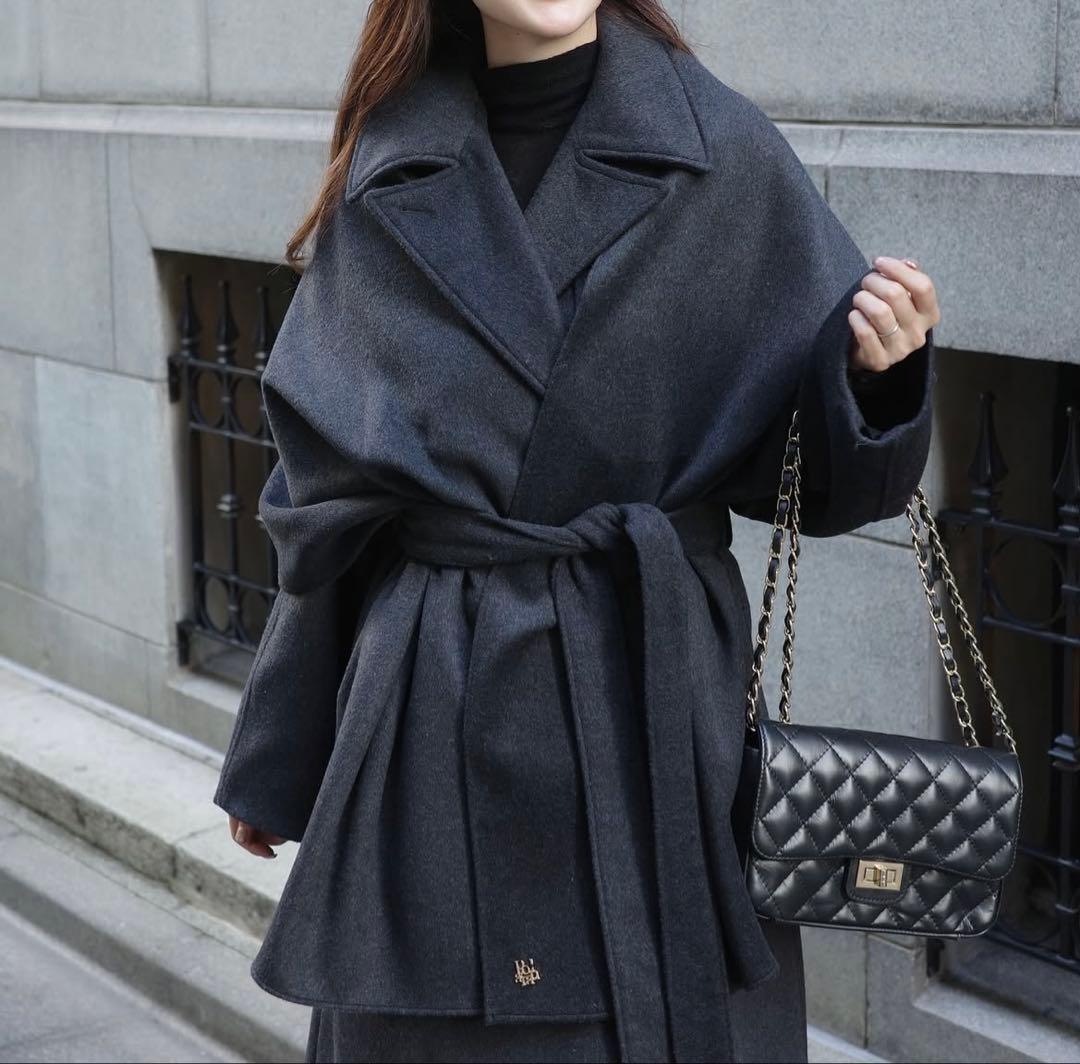 polaura ポローラ MANY WAYウールロングトレンチコート - メルカリ