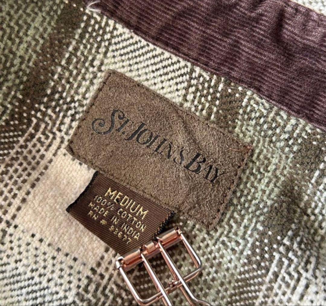 セントジョンズベイ 90s シャドー ヘビネル チェック シャツ オンブレ