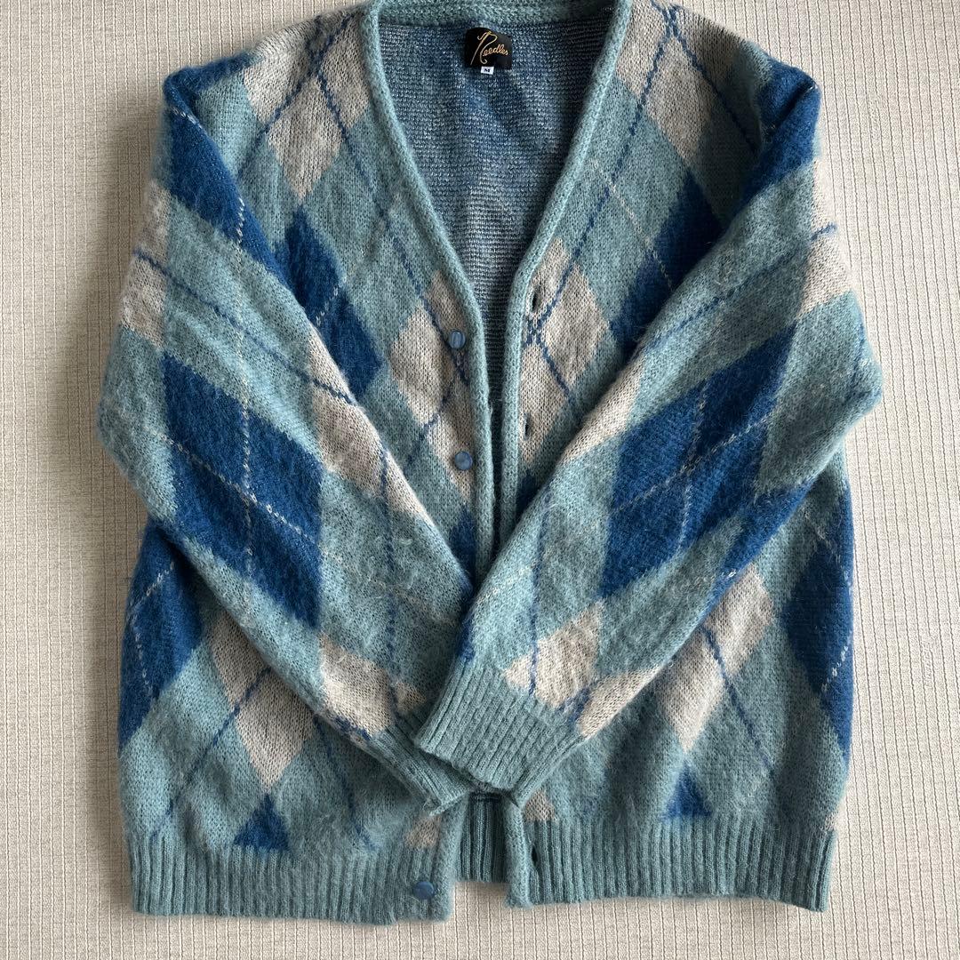needles モヘアカーディガン アーガイル