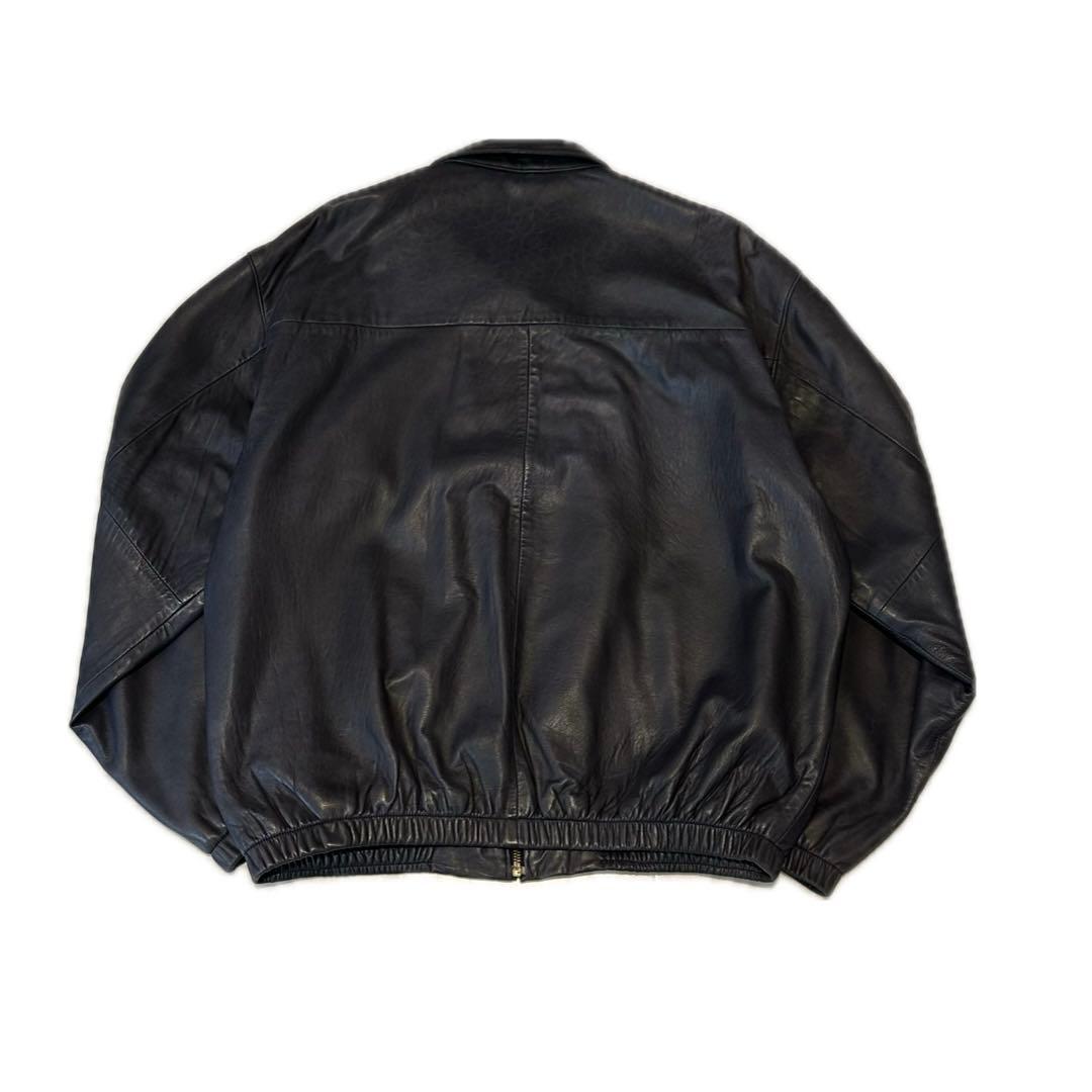 希少 90s ラルフローレン ポニーマークなし レザー スイングトップ 革