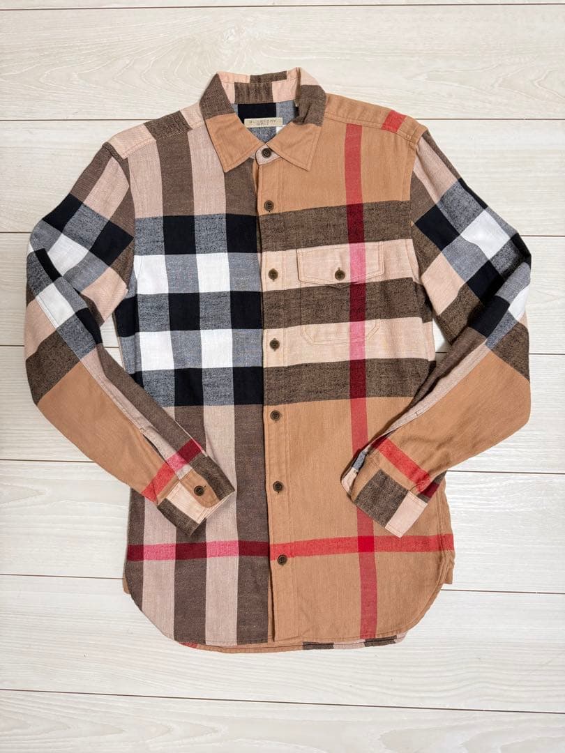 穴*王様 Burberry チェック柄コットンシャツ XSサイズ burberry/バーバリー通販 | リラックスフィット チェック コットン