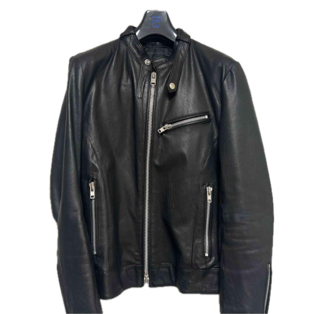 MURDER LICENSE シングルライダースジャケット 46 ブラック MURDER LICENSE マーダーライセンス ゴートシングルライダース レザー