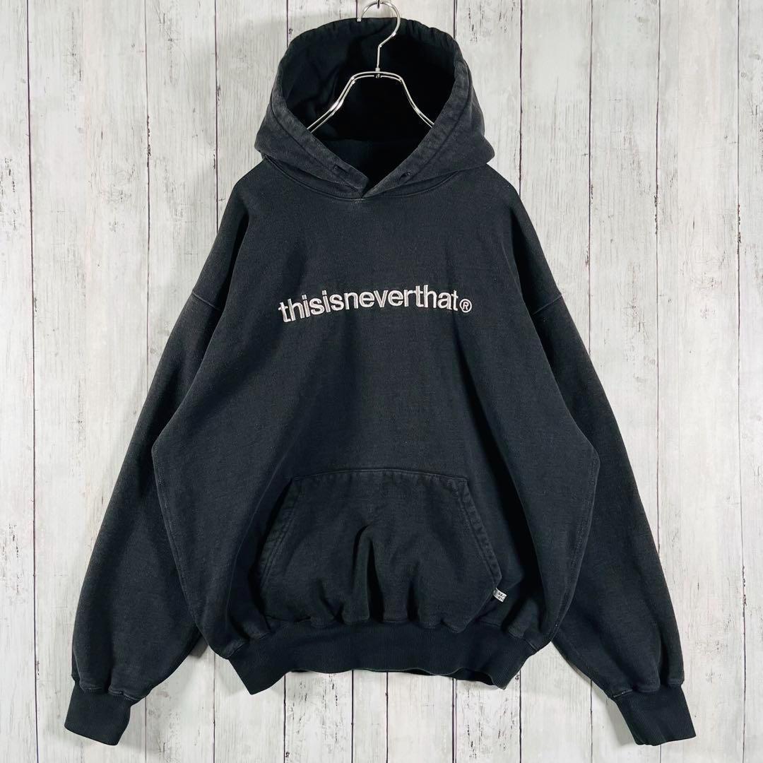 ディスイズネバーザット スウェット フーディ パーカー 刺繍ロゴ