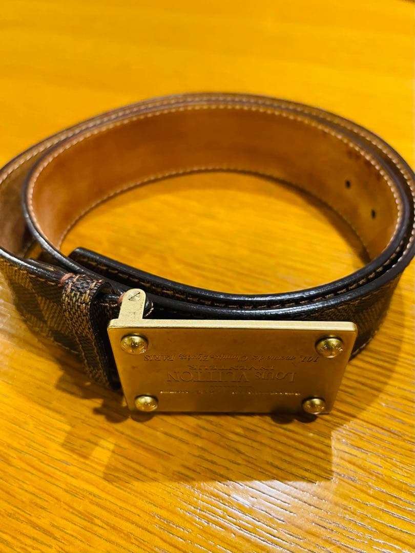 まなびルイヴィトンダミエ柄ベルト 楽天市場】【新品】 ルイヴィトン ベルト メンズ ダミエ プリント