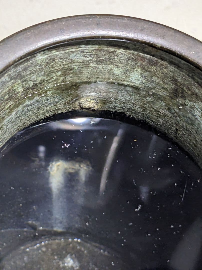 ⭐️唐金 饕餮文龍双耳瓶 明治時代 茶道具 花活け 華道 花生花器 青銅