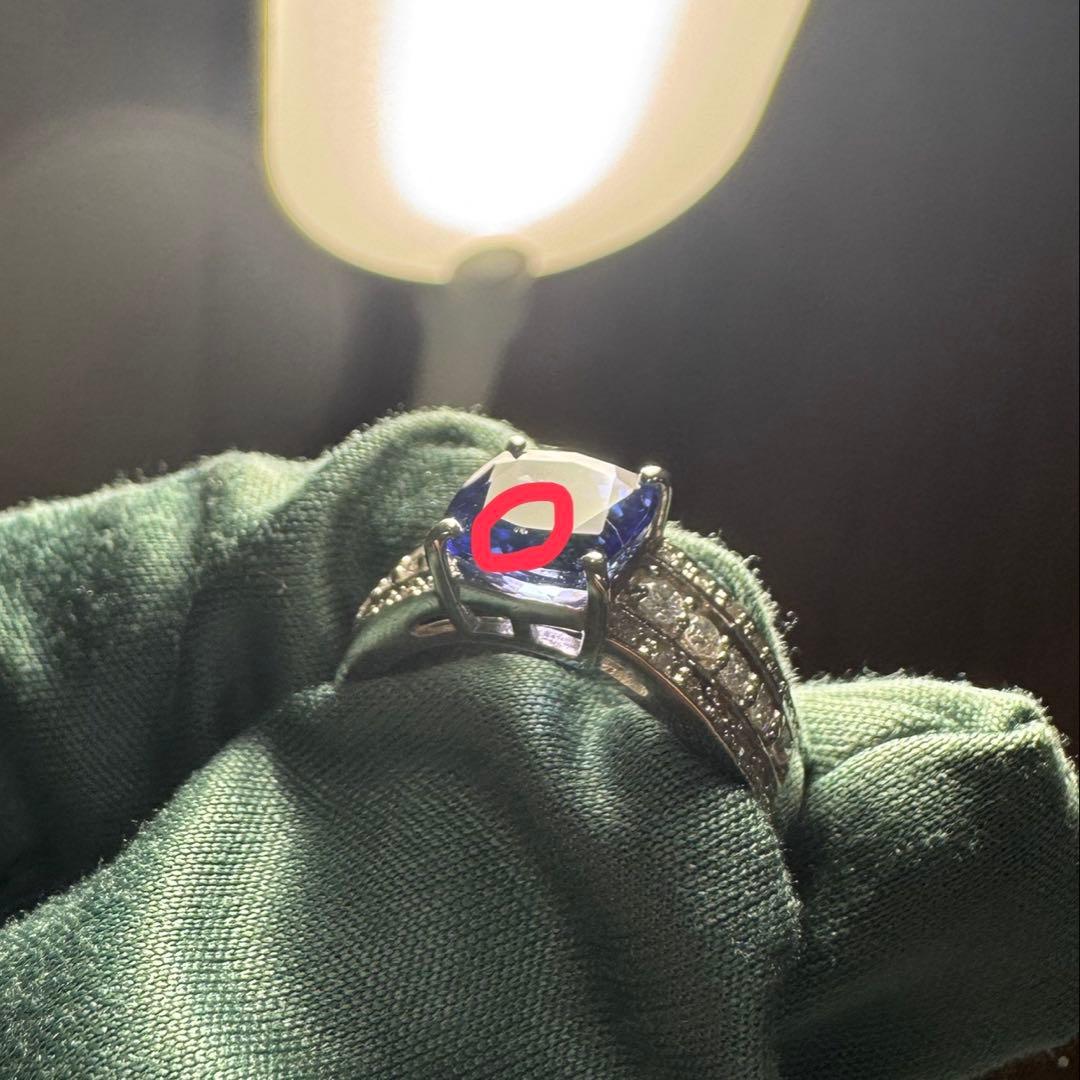 タンザナイト2.53ct ダイヤモンド0.36ct pt900 リング 12号 - メルカリ