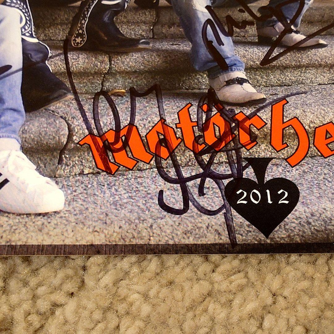 Motörhead 直筆サイン入り写真 2012年 レミー キルミスター含む