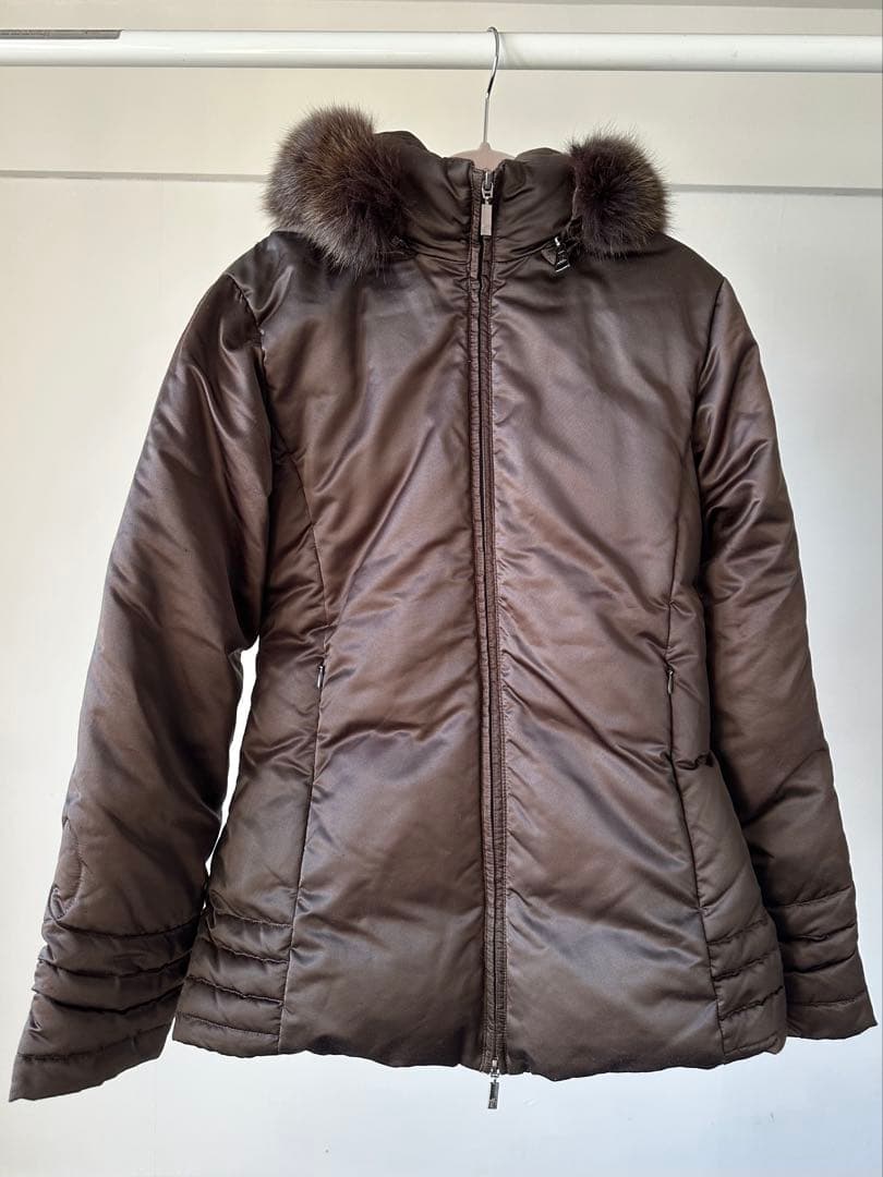 送料込　美品　MONCLER ブラウン ダウン　フード取外可　サイズ0 中古・古着通販】MONCLER (モンクレール) ダウンジャケット ブラウン