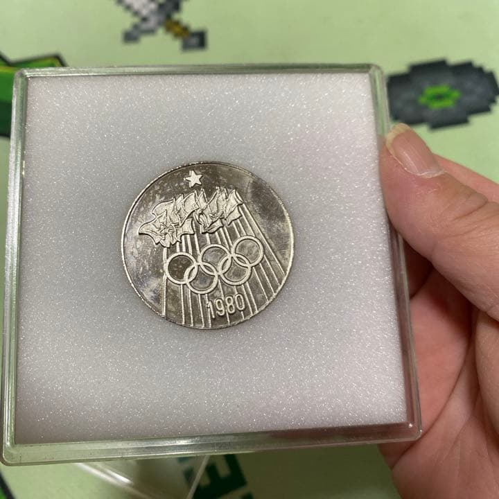 記念メダル モスクワオリンピック記念銀メダル 1980年 ケース入り