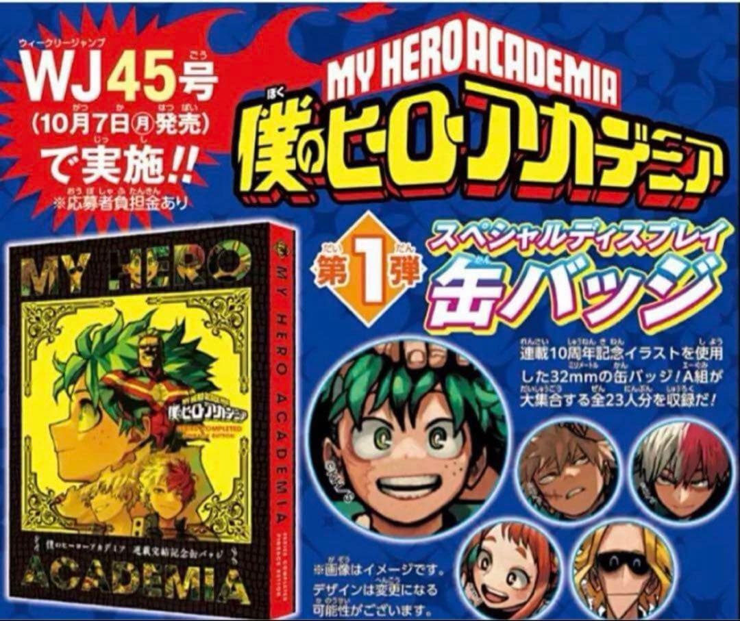 ヒロアカ 応募者全員大サービス スペシャルディスプレイ缶バッジ