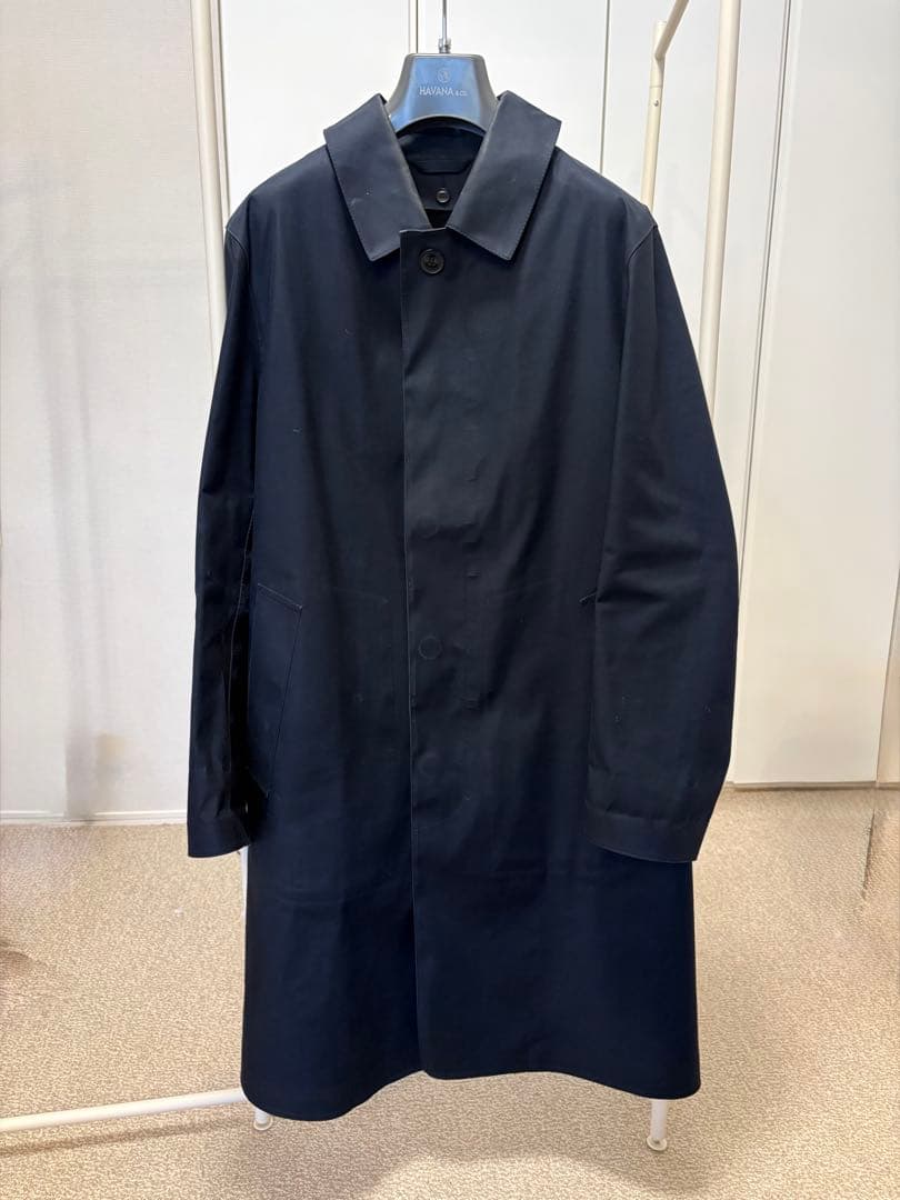 マッキントッシュ　コート　メンズ　ネイビー　L DUNFORD】【Loro Piana Fabric】ウールツイルステンカラーコート