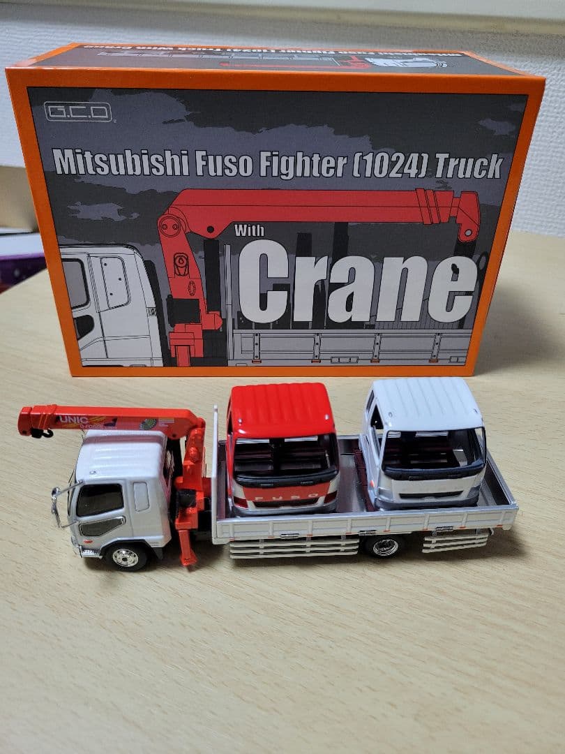 GCD ゲインコーププロダクツ 三菱ふそうファイター 白 ユニック 1/64