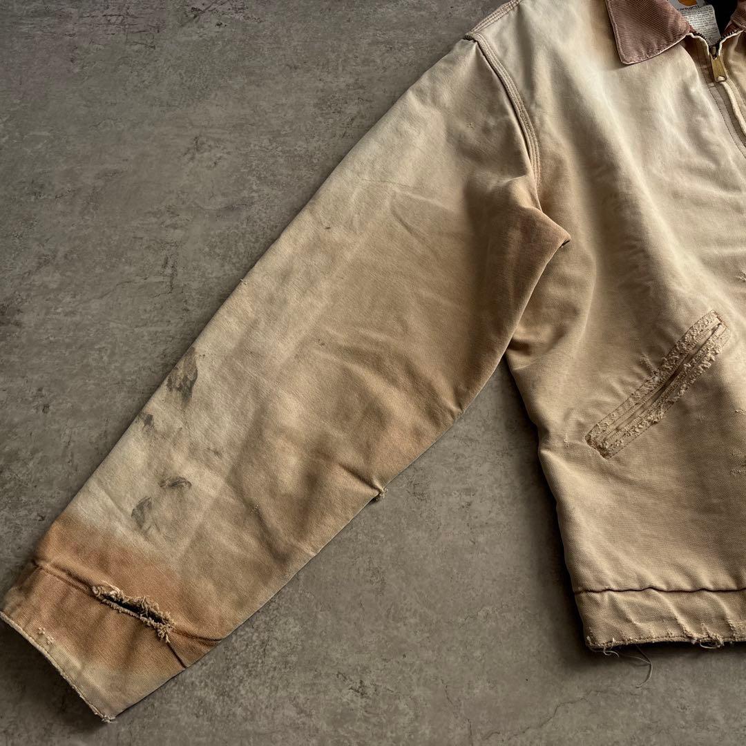 00's□USA製□カーハート【XL】デトロイトジャケット 鬼フェード 襤褸